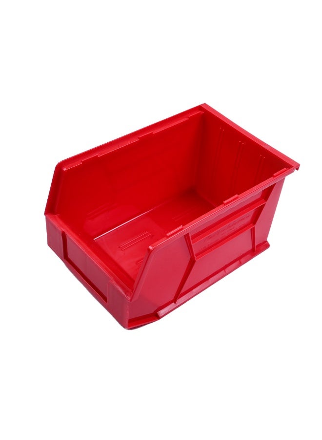 Plastica Industries LLC 2.85L Wall-Mount Storage Bin Compact Plastic Parts Organizer, Stackable Storage Box for Garage & Workshop - Red - Image 1